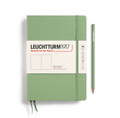 Carnet de notes Medium (A5), Couverture rigide, 251 pages numérotées, Sauge, Pages Blanches - BEAJ