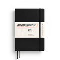 Carnet de notes Medium (A5), Couverture rigide, 411 pages numérotées, Noir, Blanc