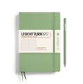 Carnet de notes Medium (A5), Couverture rigide, 251 pages numérotées, Sauge, pointillé