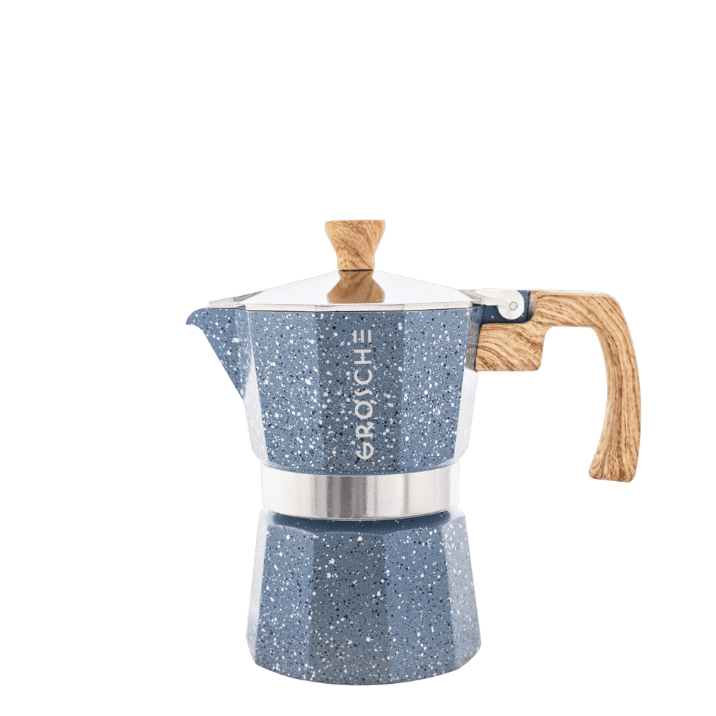 GROSCHE - Cafetière italienne 3 tasses Milano Stone Bleu Indigo - BEAJ