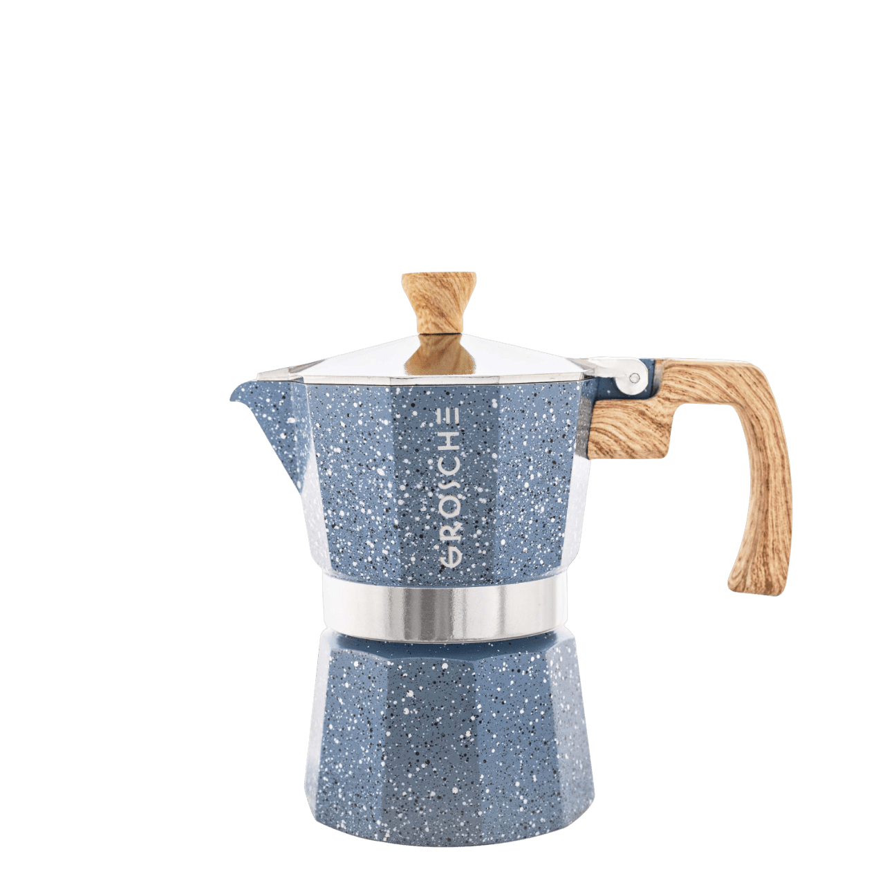 GROSCHE - Cafetière italienne 3 tasses Milano Stone Bleu Indigo - BEAJ