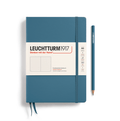2 Notebook Medium (A5), Hardcover, 251 numbered pages, Stone Blue, dotted