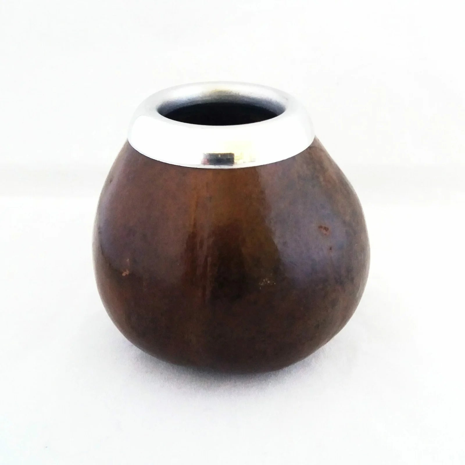 Calebasse - Pot à maté bord métallique brun - BEAJ