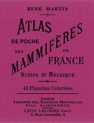 Atlas de poche des mammifères de France, Suisse et Belgique - BEAJ