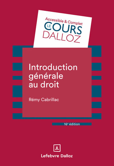 Introduction générale au droit. 16e éd.